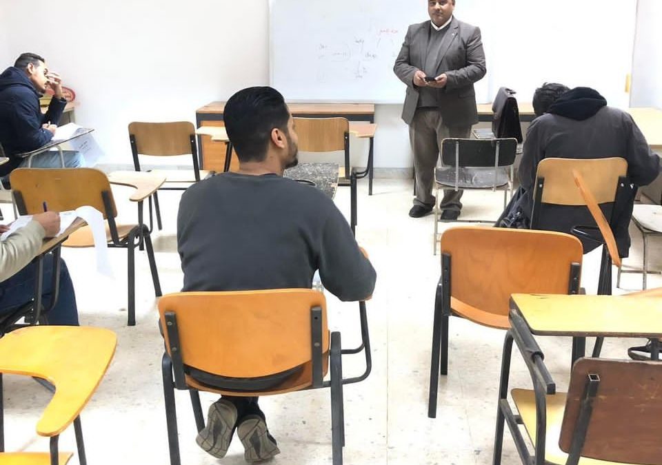 كلية التربية البدنية تجري امتحان قبول لطلبة الدراسات العليا